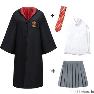 Uniforme Escolar para Adultos e Crianças, Fantasia de Slytherin Hufflepuff Hermione, Pacote 028 U2QJ XXE4 VNAP P3HY