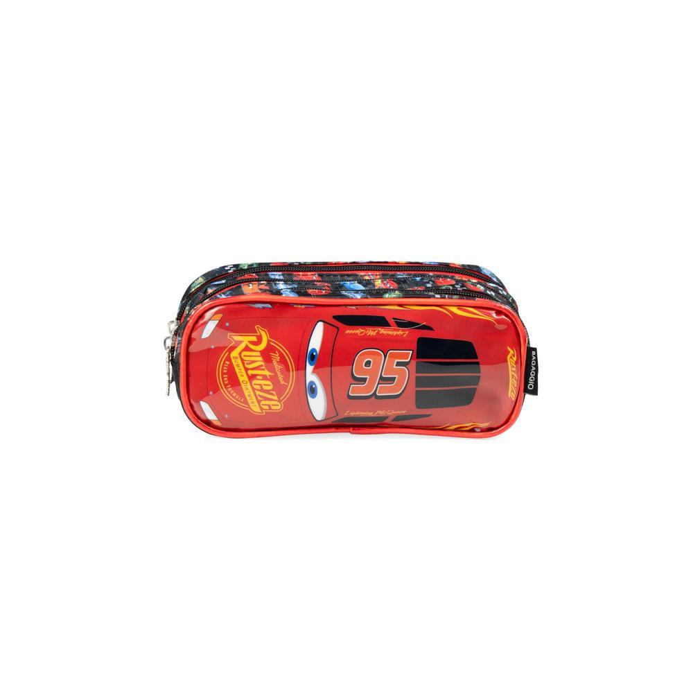 Estojo Escolar Masculino Carros 3 Compartimentos Vermelho em Oferta na Shopee