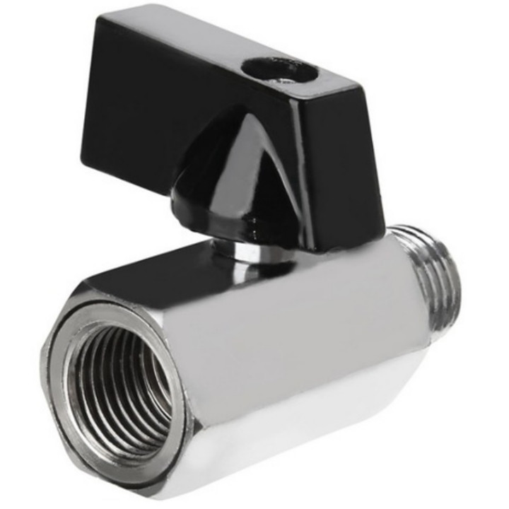 Válvula Esfera 1/4 Para Compressor, Dreno, Torneira, Registo Metal Preto