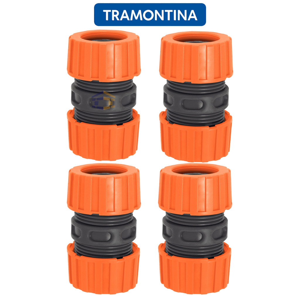 Kit 4 Unidades Ligação Reparadora Emenda Extensor de Mangueira 1/2 de Jardim - Tramontina