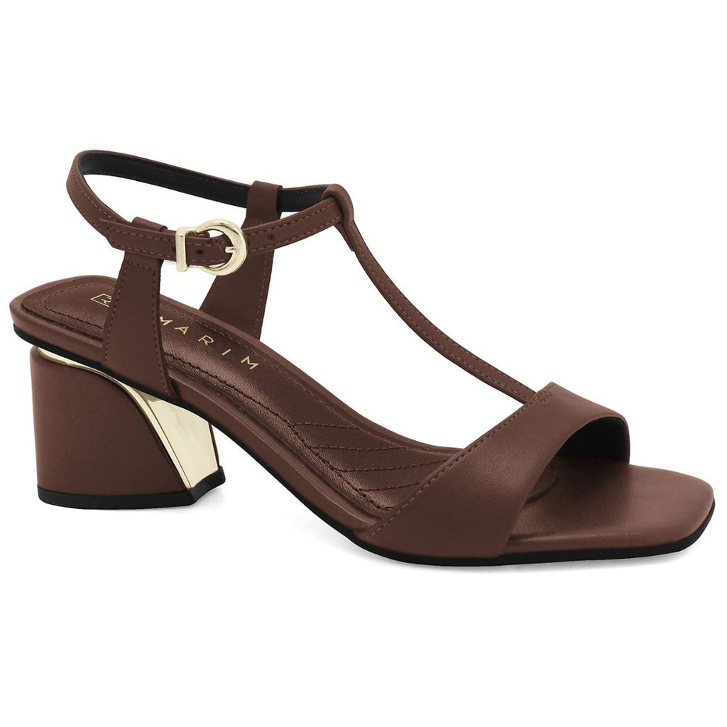 Sandália Feminina Rum Salto Médio Bloco Geométrico Ramarim 2528102-1 em Oferta na Shopee