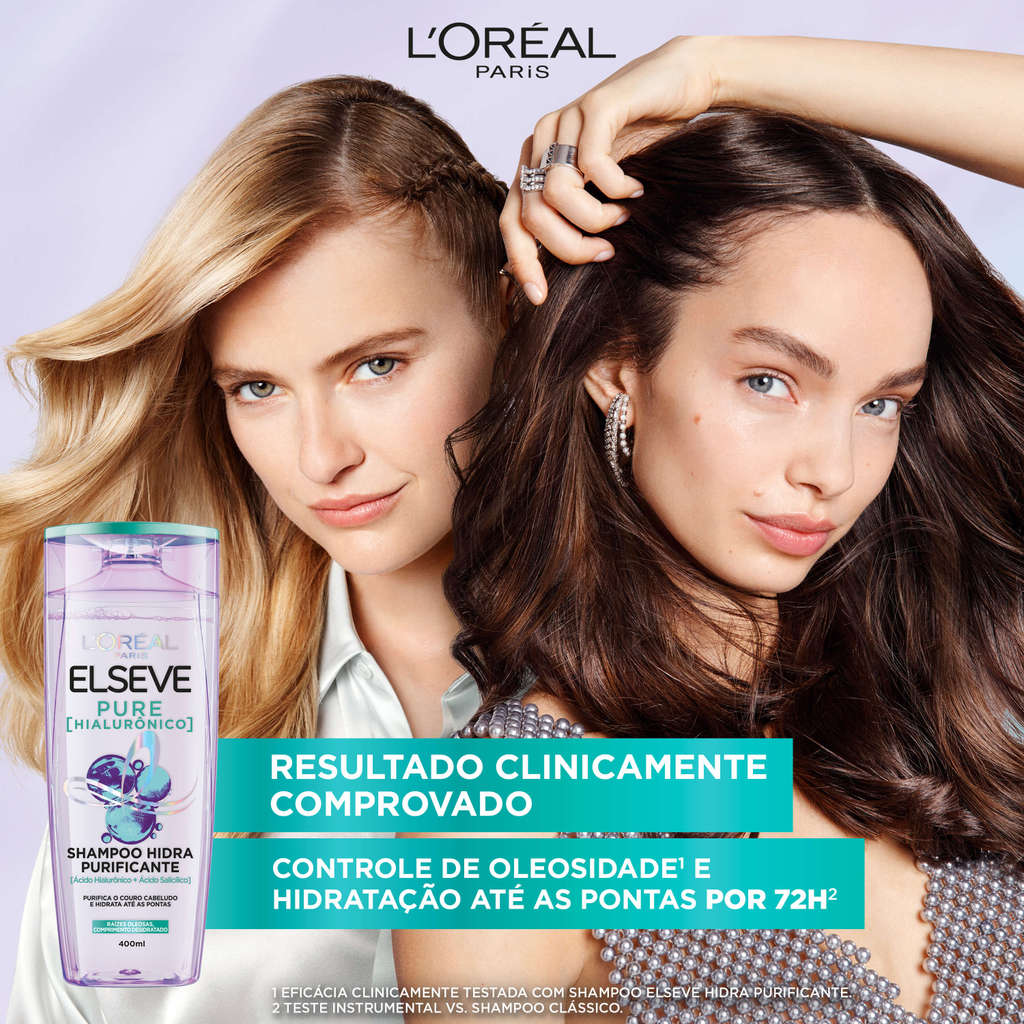 Detalhes do Shampoo Elseve Pure Hialurônico 400ml