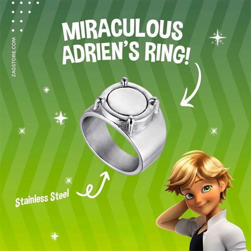Miraculous Ladybug Cat Noir Adrien Agreste Cosplay Anel De Dedo Joias