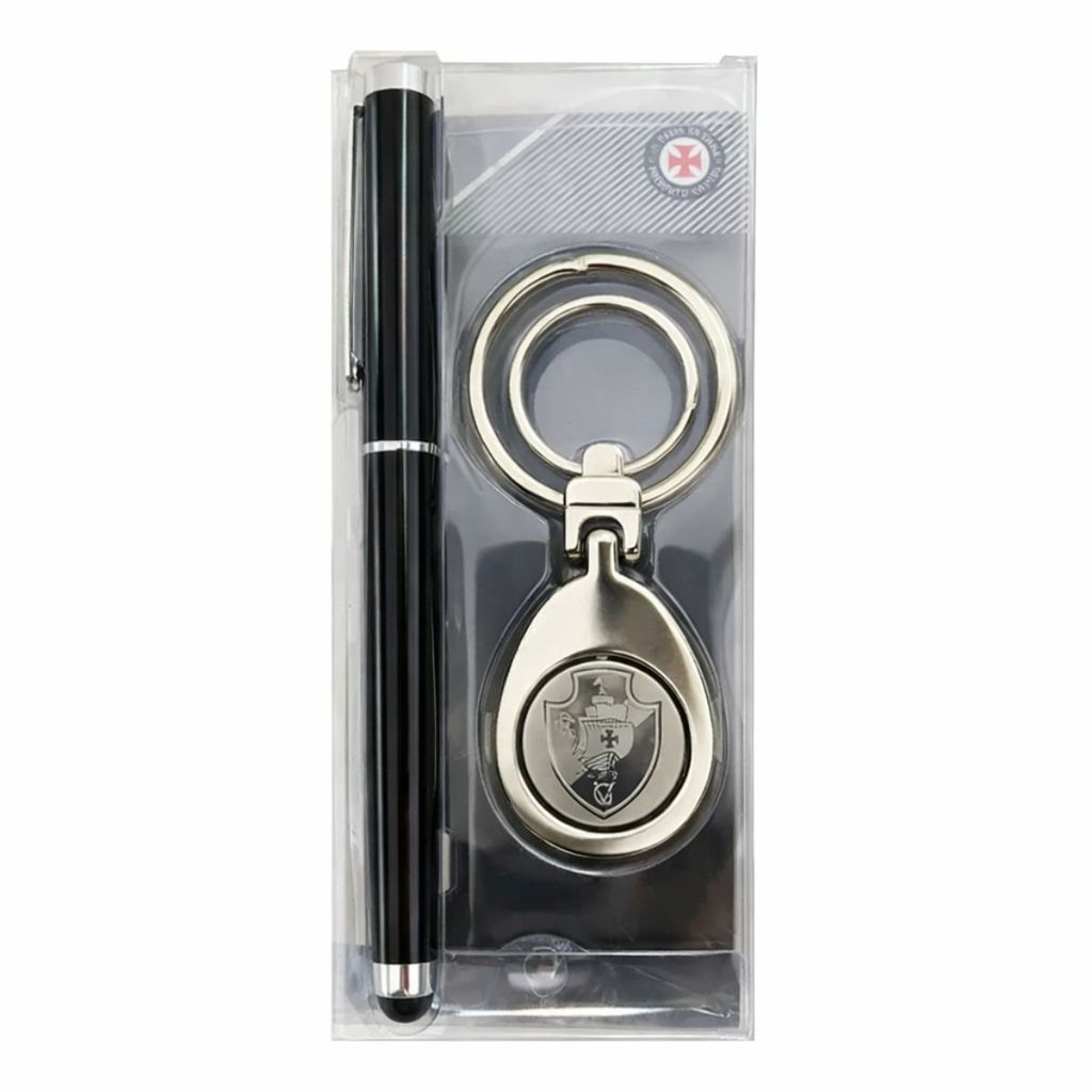 Kit Jogo Caneta Touchscreen E Chaveiro - Vasco