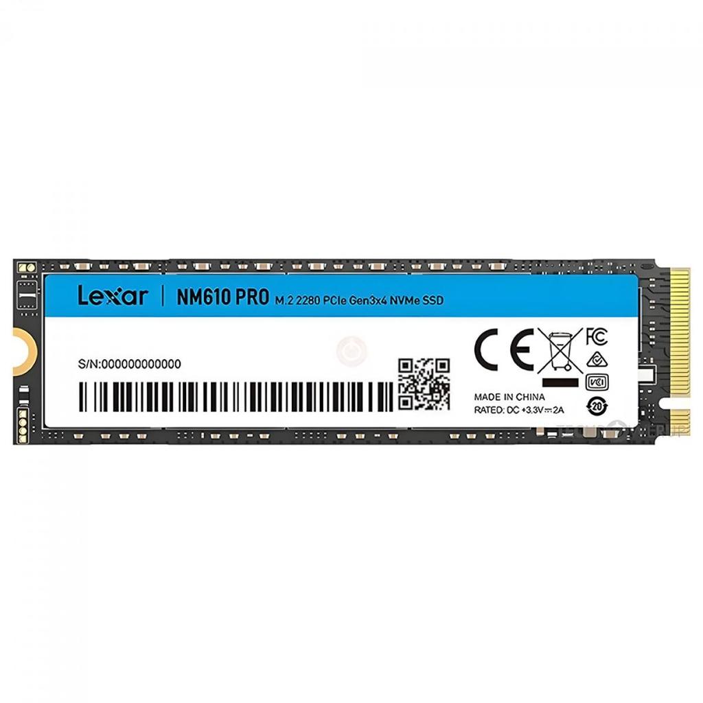 SSD Lexar NM610 Pro, 1TB, M.2 NVMe, leitura De 3300MBs, Gravação 2600MBs, Preto, LNM610P001T-RNNNG