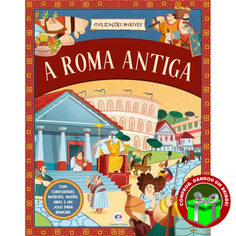 Livro A Roma Antiga Ciranda Cultural Crianças Filhos Infantil Desenho História Brincar Pintar
