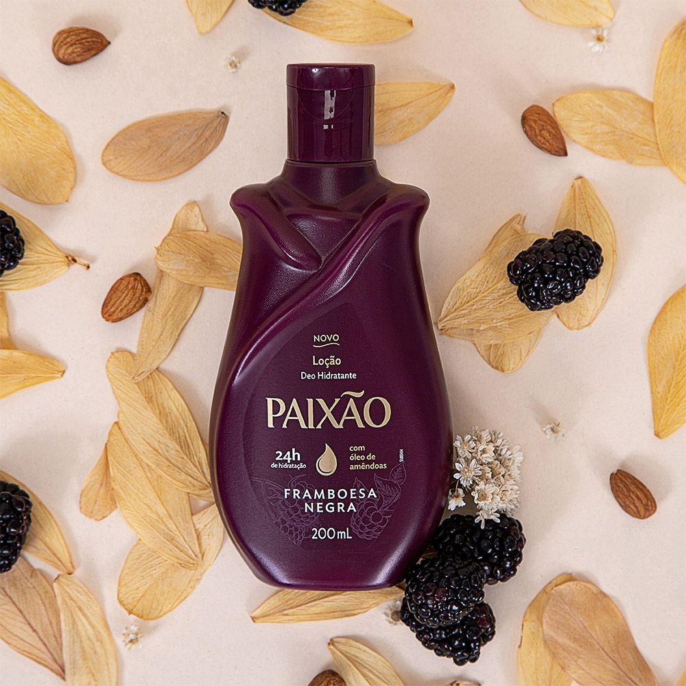 Detalhes do Loção Hidratante Paixão Framboesa Negra com Ação Desodorante 200ml
