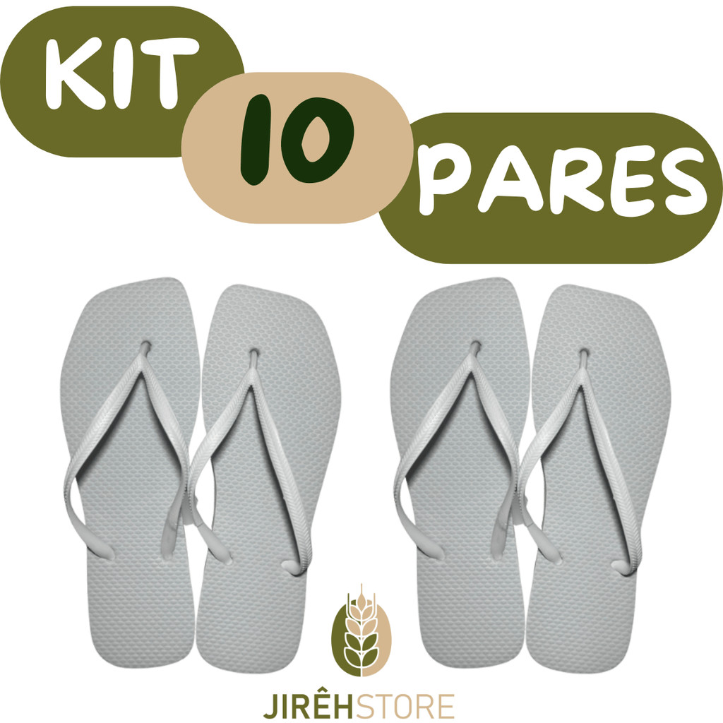 KIT 10 PARES - CHINELOS | SANDÁLIAS | RASTEIRINHAS - CASAMENTO / FORMATURA / 15 ANOS / FESTAS ref04 em Oferta na Shopee