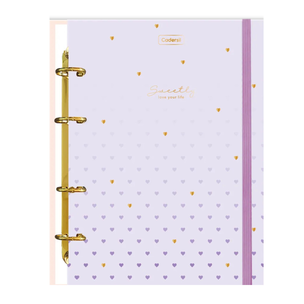 Caderno Argolado Colegial Capa Dura 80 Folhas Sweetly - CADERSIL em Oferta na Shopee