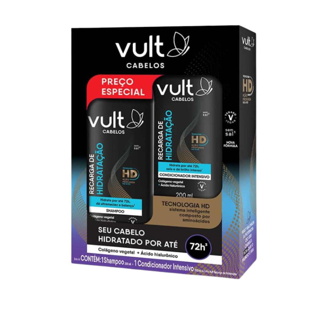 Kit Vult Recarga de Hidratação Sh+Cond 200ml