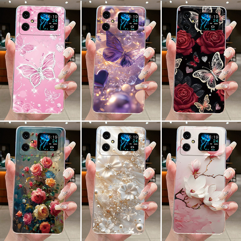 Para Cubot A20 Caso 2024 Silicone Macio TPU Geléia De Telefone CubotA20 Capa De Luxo Moda Borboleta Flor Claro Pára-Choq em Oferta na Shopee