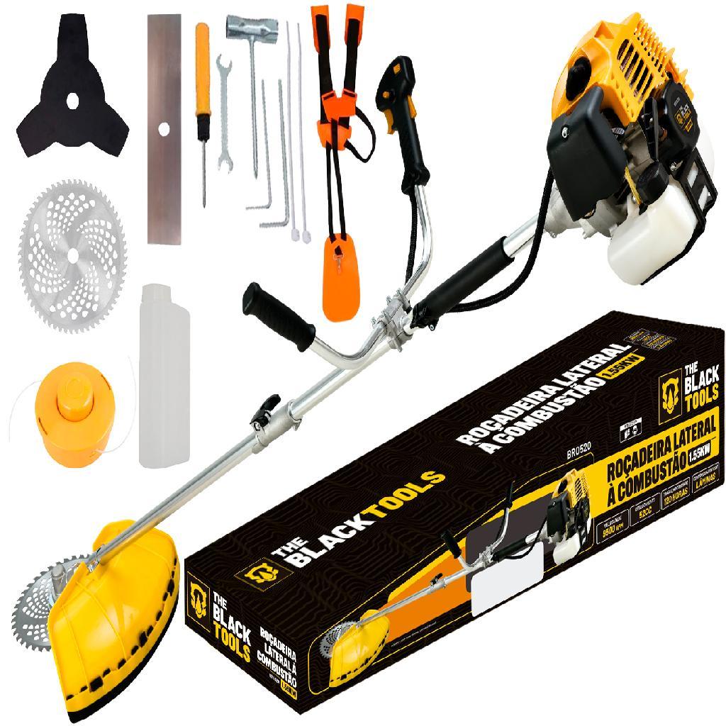 Roçadeira Cortador De Grama À Gasolina 52cc Profissional The Black Tools em Oferta na Shopee