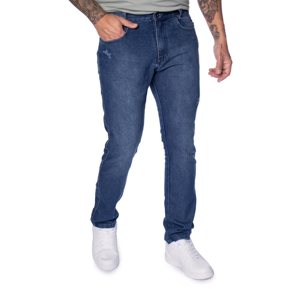 Calça Jeans Masculina Dixie Reta Lavagem Tradicional Azul