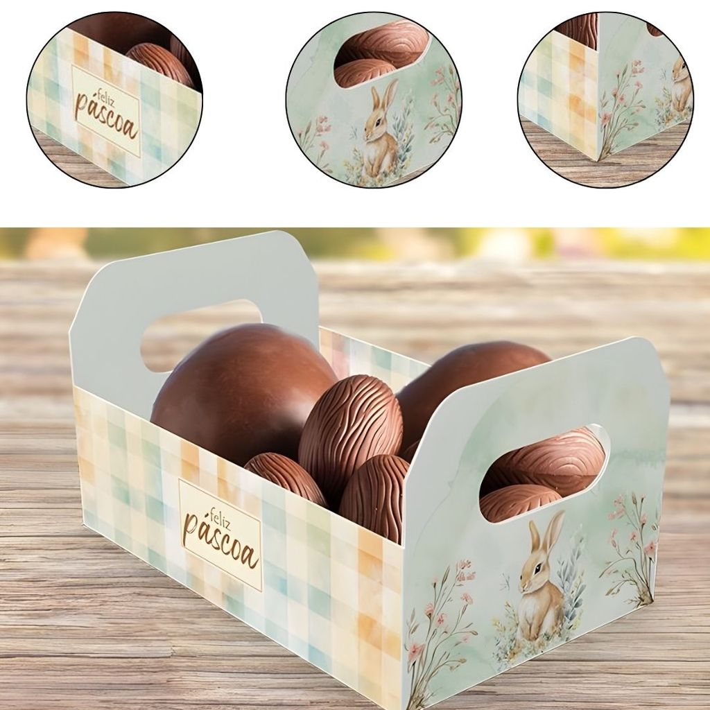 10 CESTA PÁSCOA CAIXOTE M 22X14X12 - PASCOA ENCANTOS 5850 ( IDEIA PÁSCOA 2026 ) em Oferta na Shopee