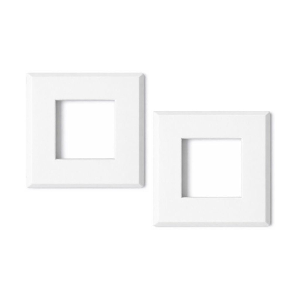 Canopla Nylon Acabamento Tubo Corrimão Guarda Corpo Quadrada 38x38mm 1 1/2x1 1/2 Pol Branca KIT 2/UN
