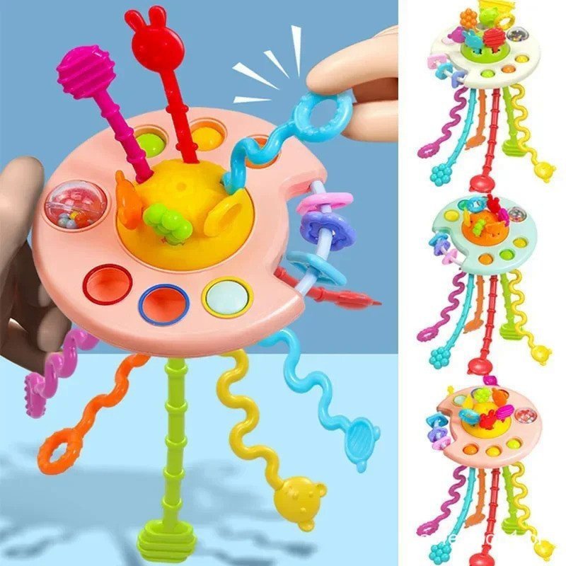 Baby Montessori Sensorial Brinquedos Educacionais Puxar Dedo De Cordas Treinamento De Aprendizagem Precoce Dentição