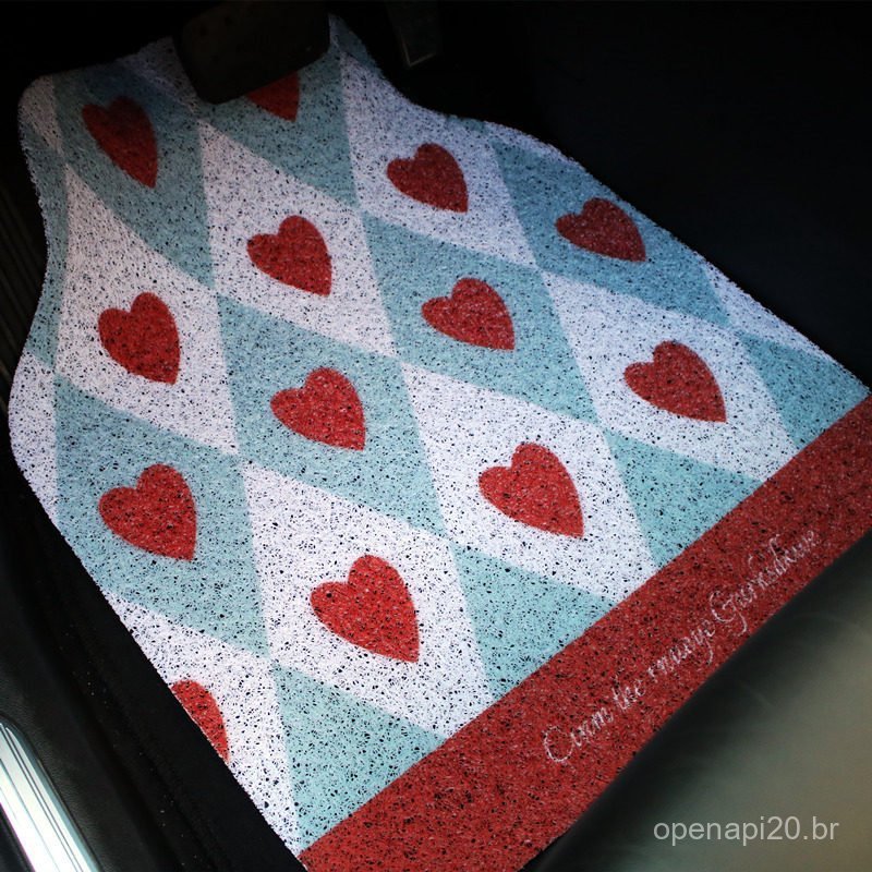 Tapetes para carro podem ser cortados sob medida, design de desenho animado fofo, tapete anti-sujeira de peça única para