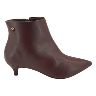 Bota Feminina Social Cano Curto Salto Baixo Bico Fino Via Uno Original Lançamento