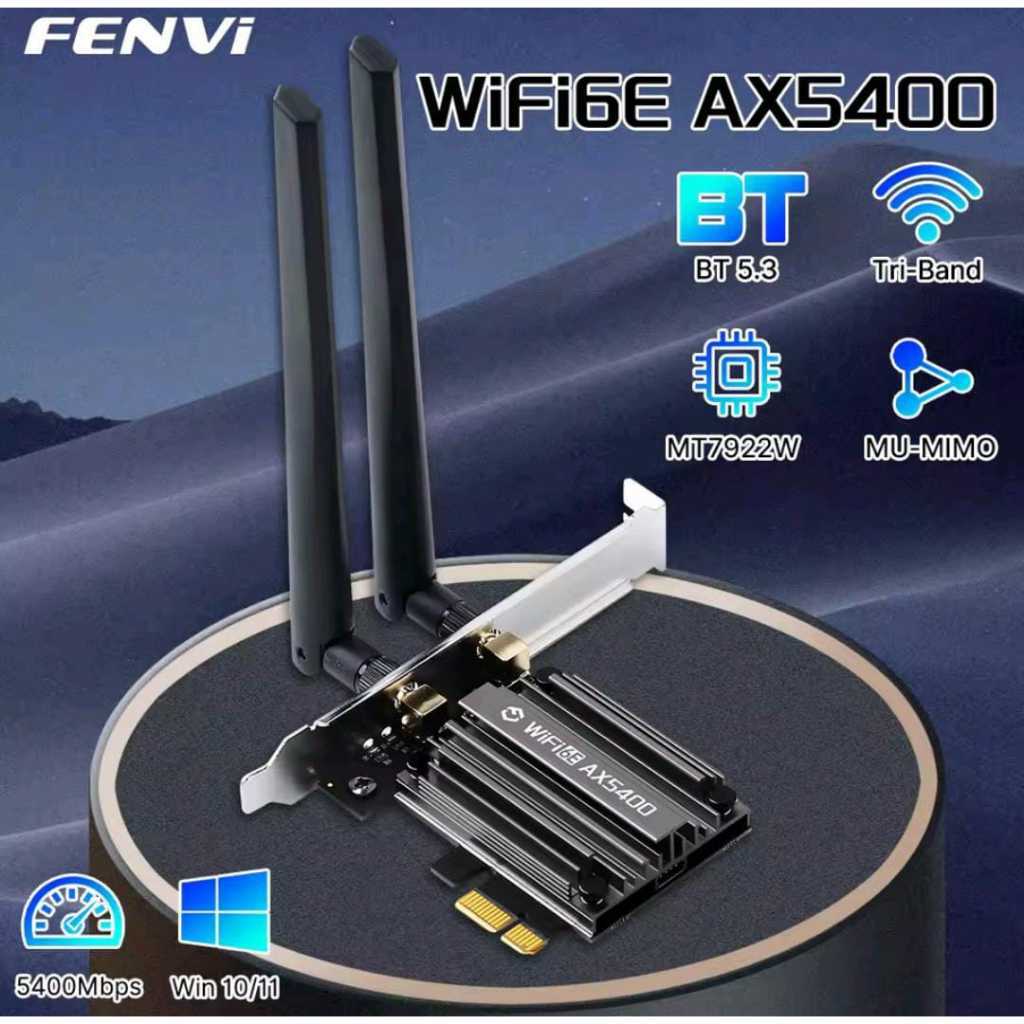 Placa WiFi 6E PCIe Fenvi AX5400 Bluetooth 5.3 Alta Velocidade | Envio Imediato