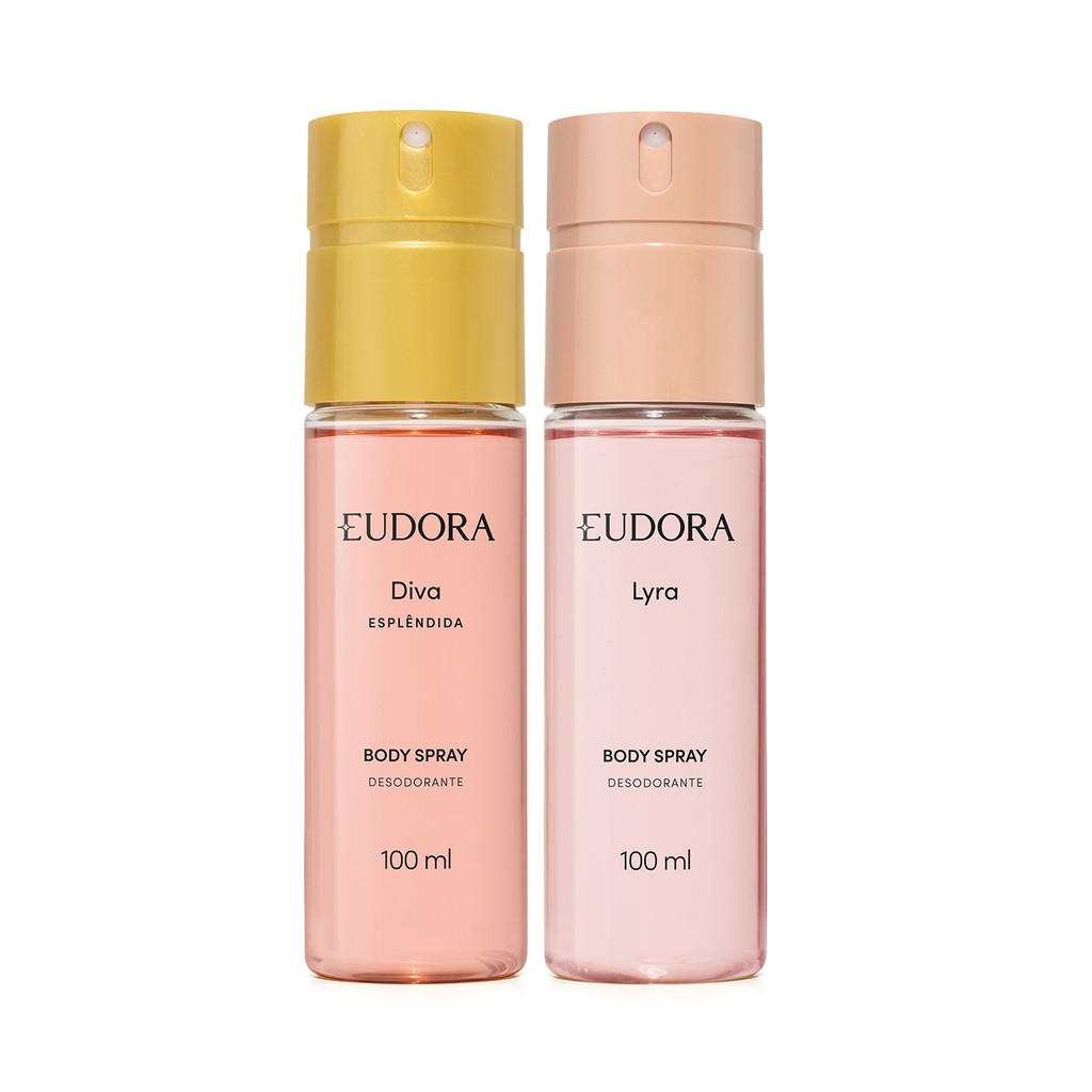 Combo Desodorante Body Spray Lyra 100ml + Desodorante Body Spray Diva Esplêndida 100ml em Oferta na Shopee