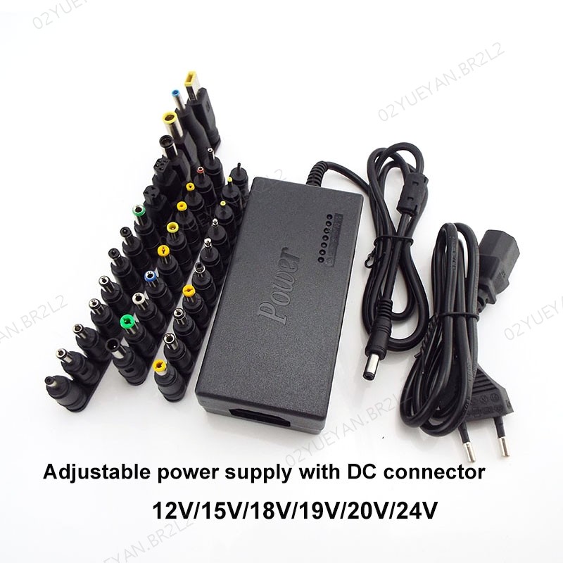 Adaptador De Carregador De Fonte De Alimentação Universal Ajustável , AC Para DC 12V 15v 16v 18v 19v 24V 20V , Conversor