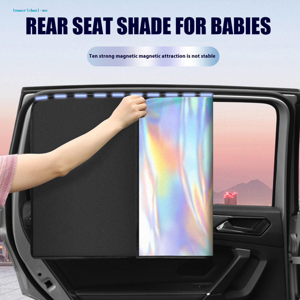 Car Sunshade for Rear Windows Baby Window Visor 4pcs Sun Shades Magnetic Shade Uv Protection Privacy Mesh Breathable Fol