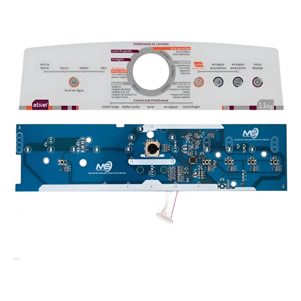 Placa Interface E Adesivo Para Lavadora Brastemp W10356413