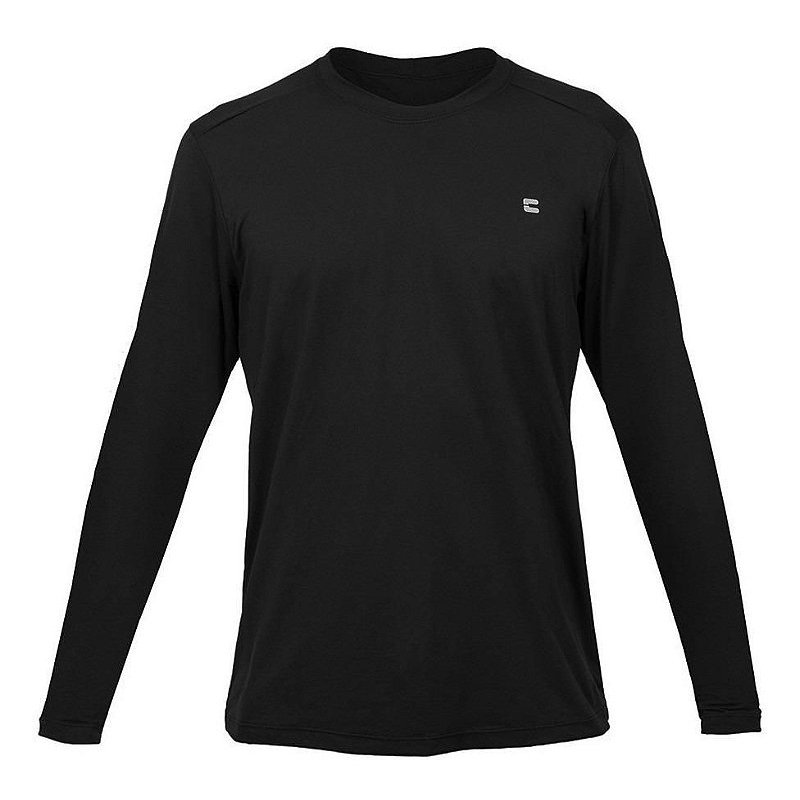 Camisa Masculina Curtlo Active Fresh Manga Longa Preto GG
