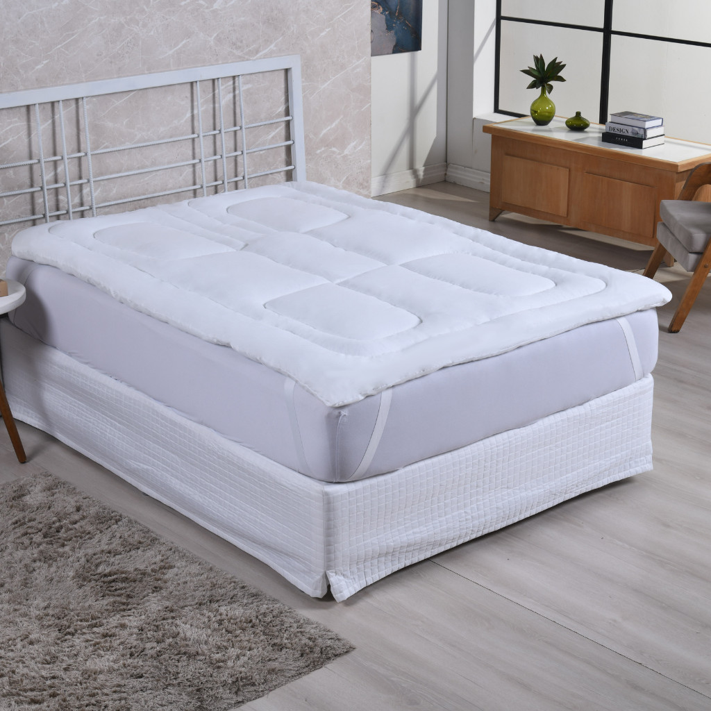 Pillow Top Casal/Queen/King Protetor de Colchão Extra Macio Com Elástico Ajuste Perfeito