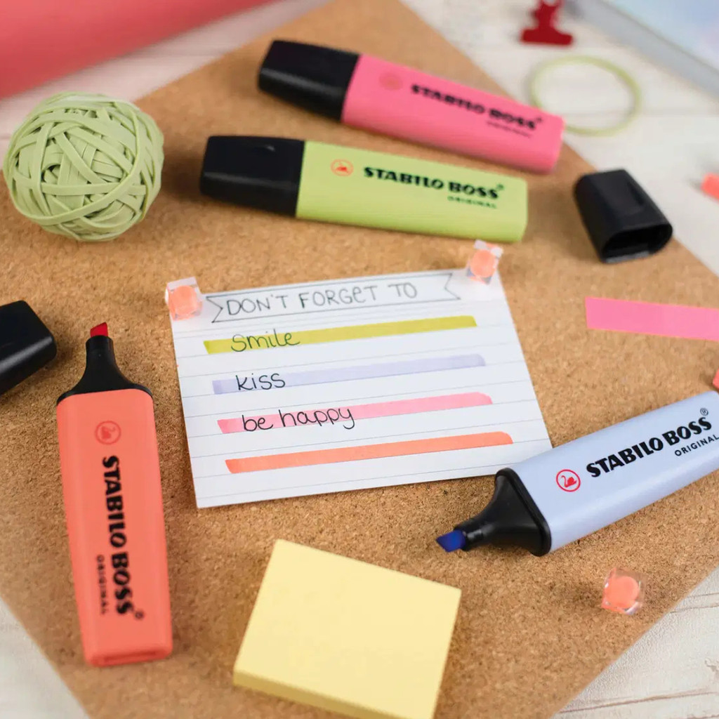 Kit 4 Marca Texto Pastel Stabilo Boss - STABILO