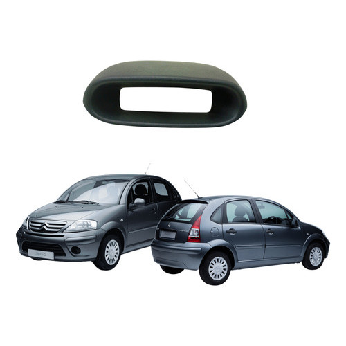 Moldura Computador Bordo Painel Citroen C3 2006 2012 Preto