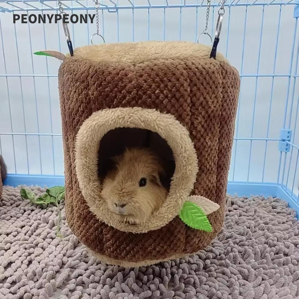 Casa De Animais De Estimação Peônia , Rede Quente Em Forma De Coto De Árvore De Furão De Cobaia De Inverno , Ninho De Ha