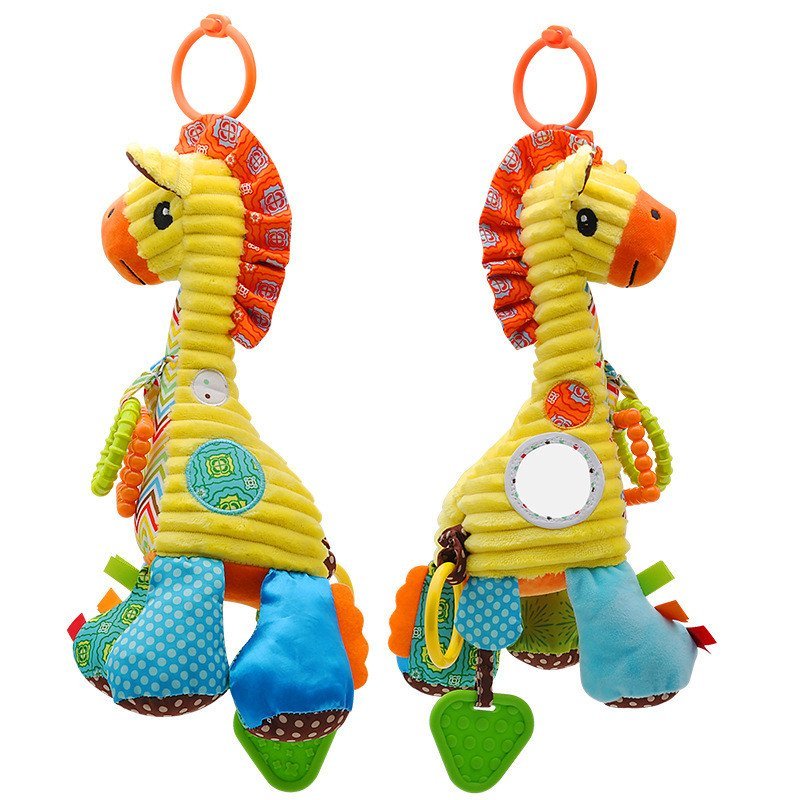 Chocalho eletrônico com sons de bebê, caixa de música, pendente para carrinho de bebê, carrilhão de vento, sino para ber