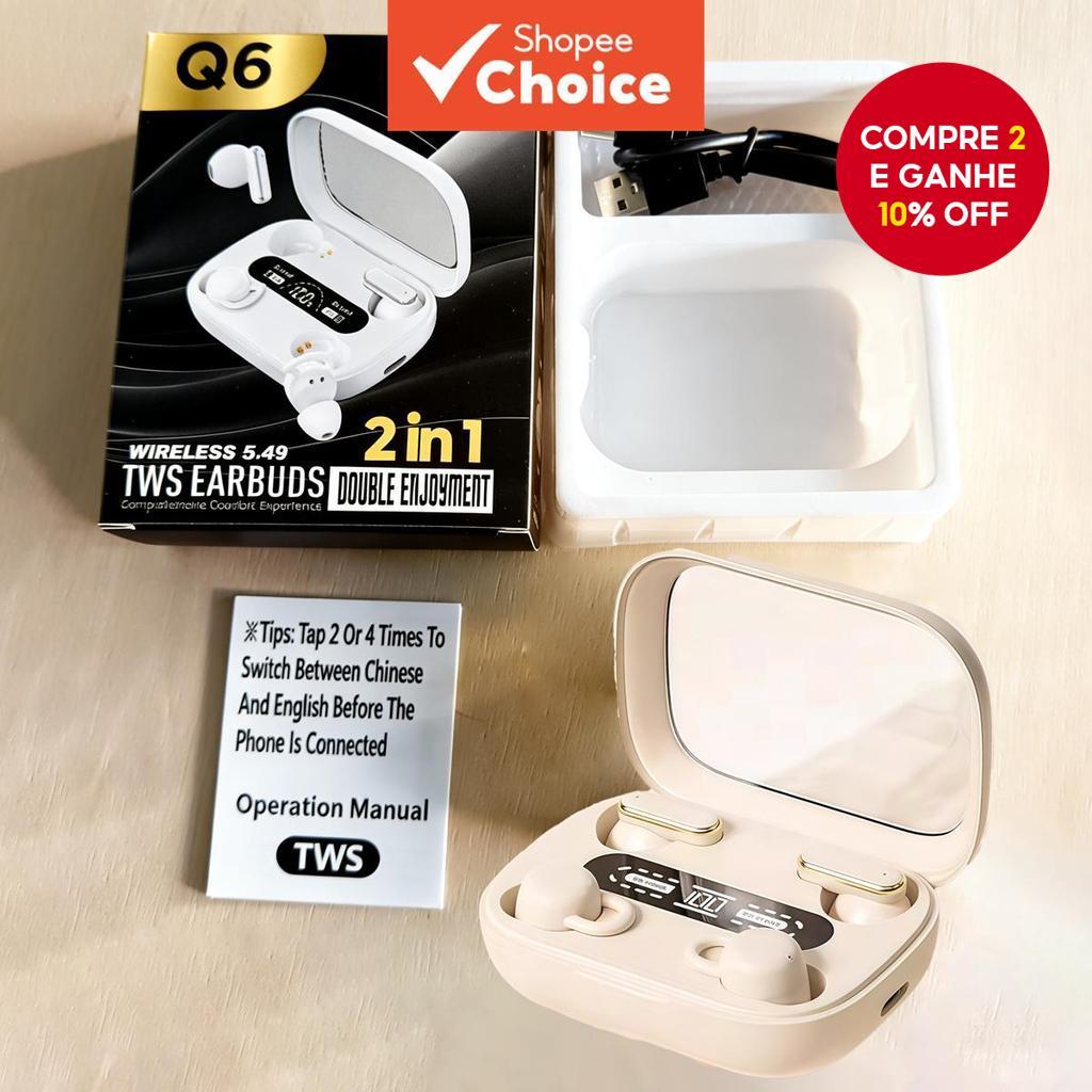 Novos Fones de Ouvido TWS Sem Fio Intra-Auriculares para Dormir, Fones de Ouvido Estilosos para Casais, Fones Estéreo