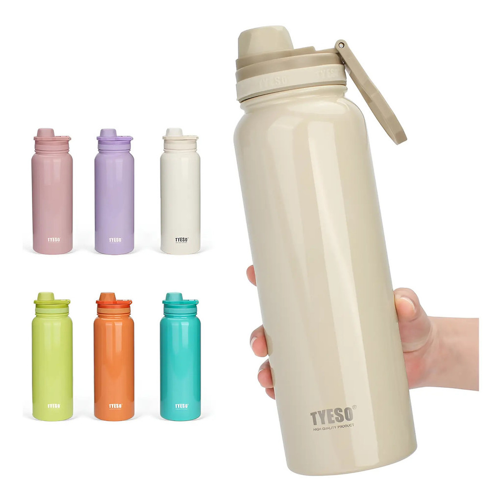 Copo Térmico TYESO 1050ml Mantém Bebidas Quentes/Frias por Horas Aço Inox Leve p