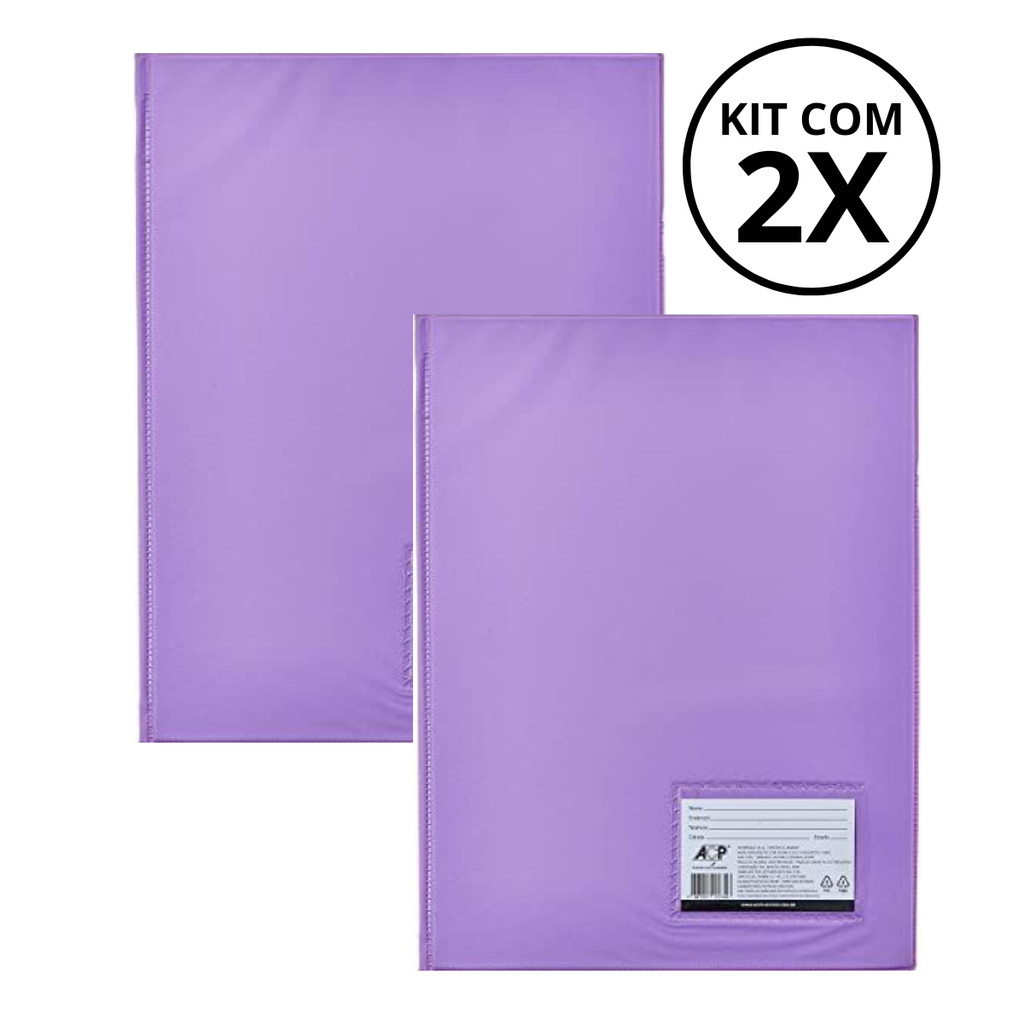 Kit Com 02 Pasta Catálogo com 50 Plásticos Finos Todas As Cores - ACP · foto 2