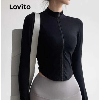 Lovito Jaqueta Esportiva Feminina Básica Ajustada SJNS62BX229