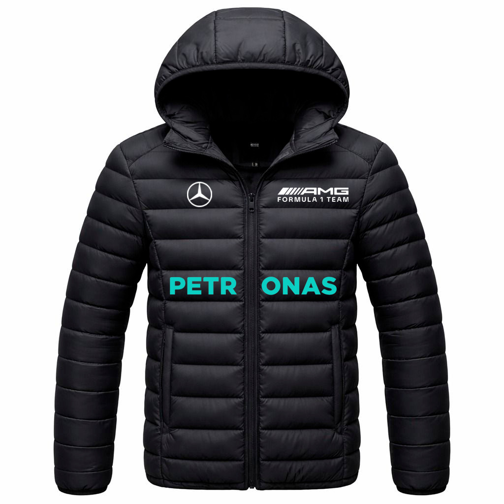 Jaqueta Puffer Bobojaco Corta AMG Petronas Vento Nylon Frio Reforçada