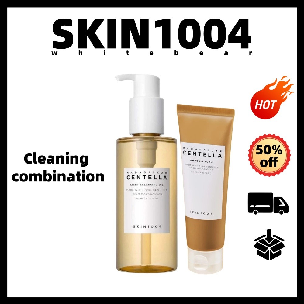 5.5 [SKIN1004] Óleo De Limpeza Centella Light 200ml + Espuma Ampola 125ml/Dupla , Pele Calma