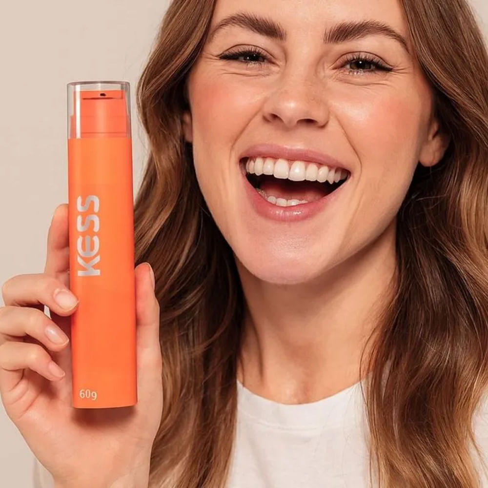 Detalhes do Gel Dental Kess Whitelicious Pessêgo Ice 60g