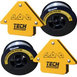 2 Arame MIG Sem Gás Flux Core 0,8mm 1kg ERB Máquinas + 2 Esquadro Magnético 12kg Multiângulos