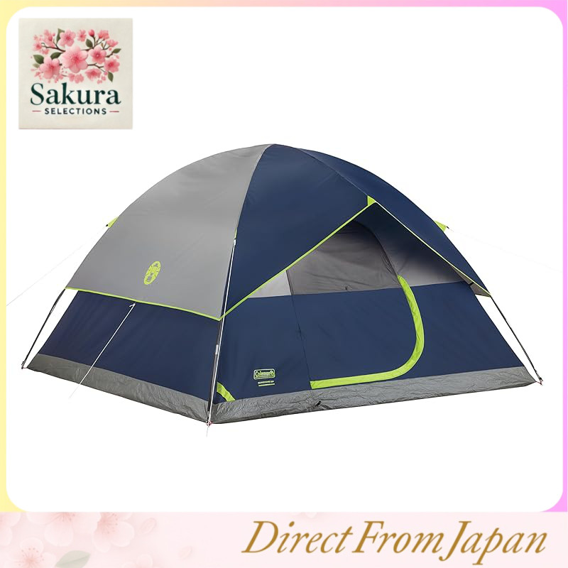 Coleman Sundome Camping Tent with Rainfly for 2/3/4/6 People, Weather-Resistant Shelter, Easy Setup in 10 Minutes, Suitable for Camping, Festivals, Backyard, and Overnight Stays