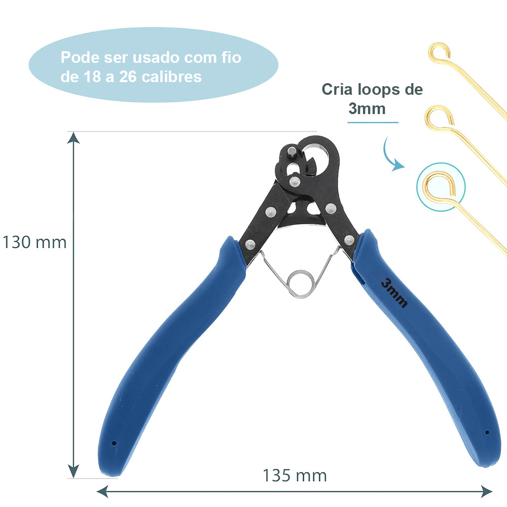 1/2 Peças One Step Loopers – alicates Looper de 1.5/3 mm, Looper de Uma Etapa, Laço de Miçangas, Artesanato DIY