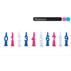 Artimagem Vela de Aniversário Número de 0 ao 9 - Azul