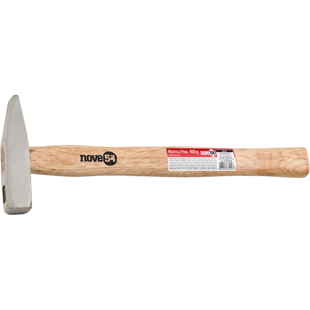 Martelo Pena 100g Aço Forjado Cabo Madeira Nove54 em Oferta na Shopee