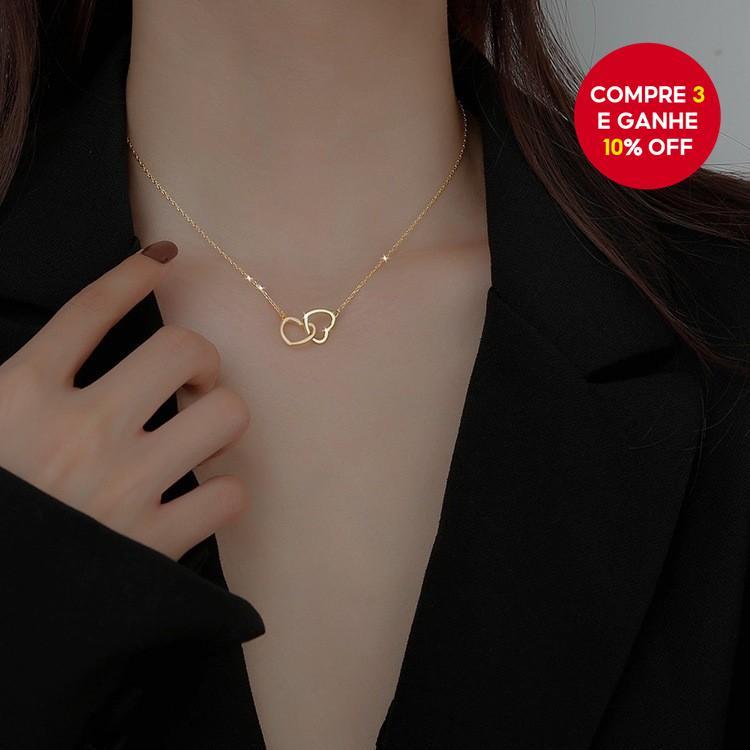 Colar Com Pingente De Coração Feminino Elegante Minimalista Joias Da Moda Diária em Oferta na Shopee