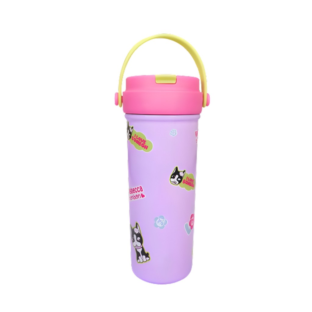 Garrafa Térmica De 650ml Rebecca Bonbon Aço Inox Ideal Quente/ Frio Com Filtro e Alça Dois Modos De Beber Juvenil Clio em Oferta na Shopee