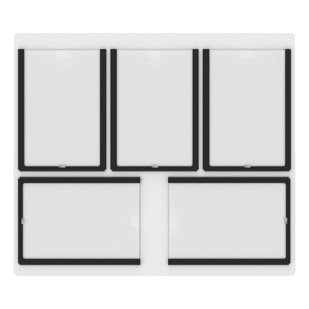 Quadro De Aviso Gestão Basic Com 5 Displays Acrílicos P/ A4 em Oferta na Shopee