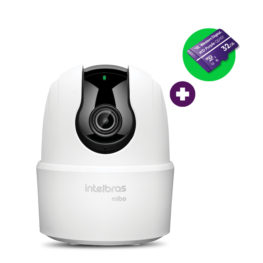 Câmera Inteligente Visão 360° com MicroSD 32GB Intelbras IME 360 3MP em Oferta na Shopee