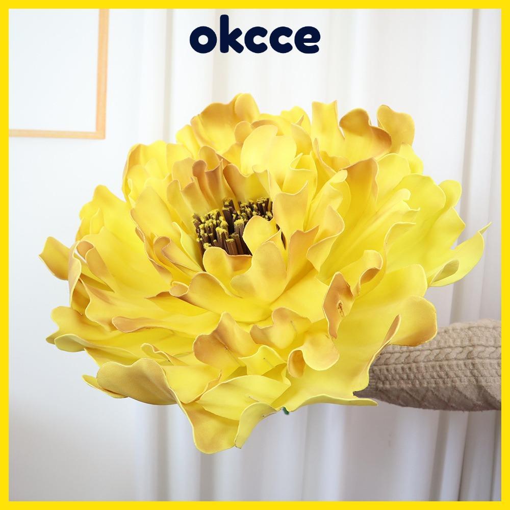 OKCCE PE Peônia Artificial , Flor De Simulação Gigante De 40 Cm , Flores Falsas De Espuma Para Exibição De Janela
